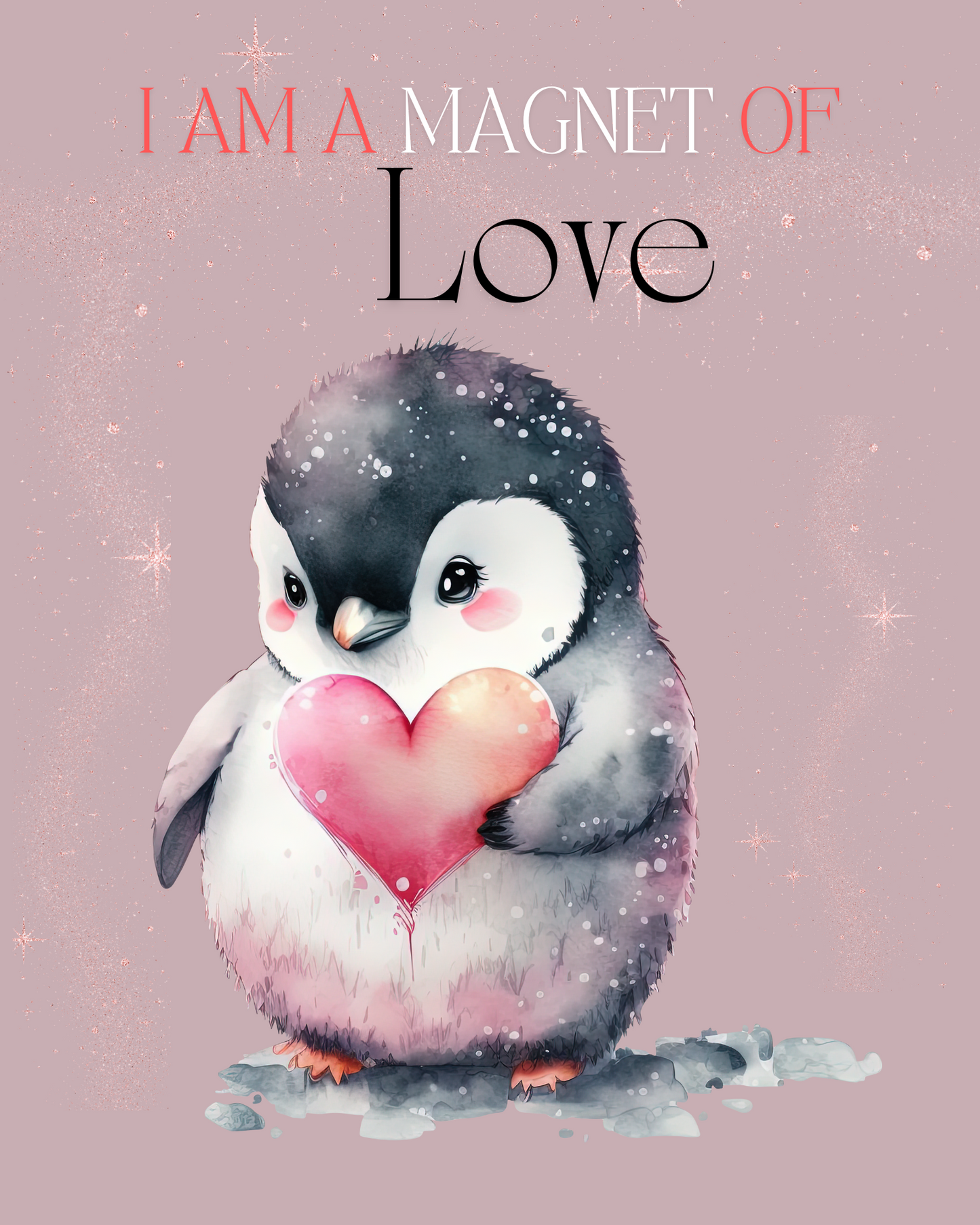 Cute Inspirational I Am A Magnet Of Love Poster