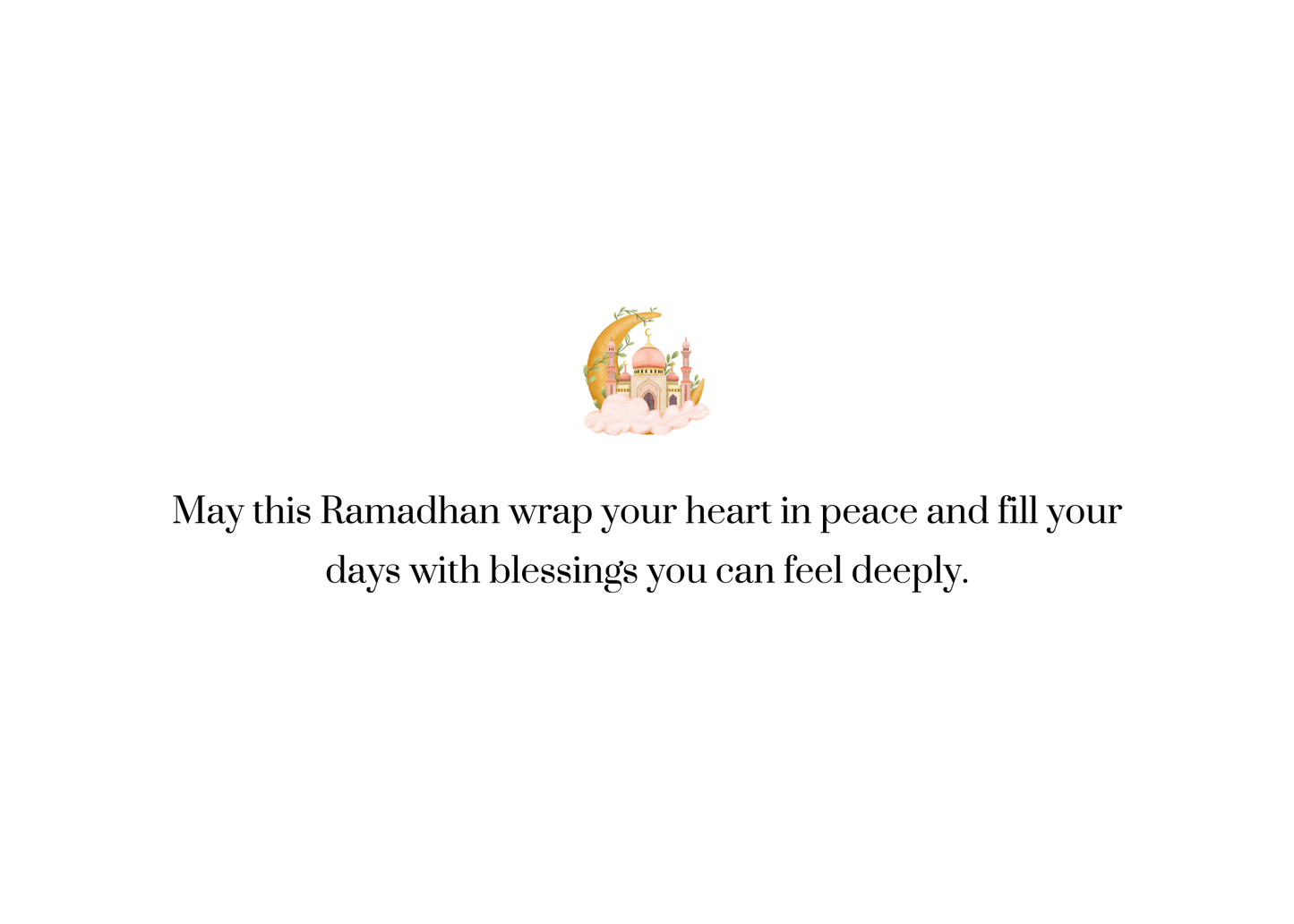A Beautiful Ramadhan To You – Crescent Moon & Lantern Greeting Card