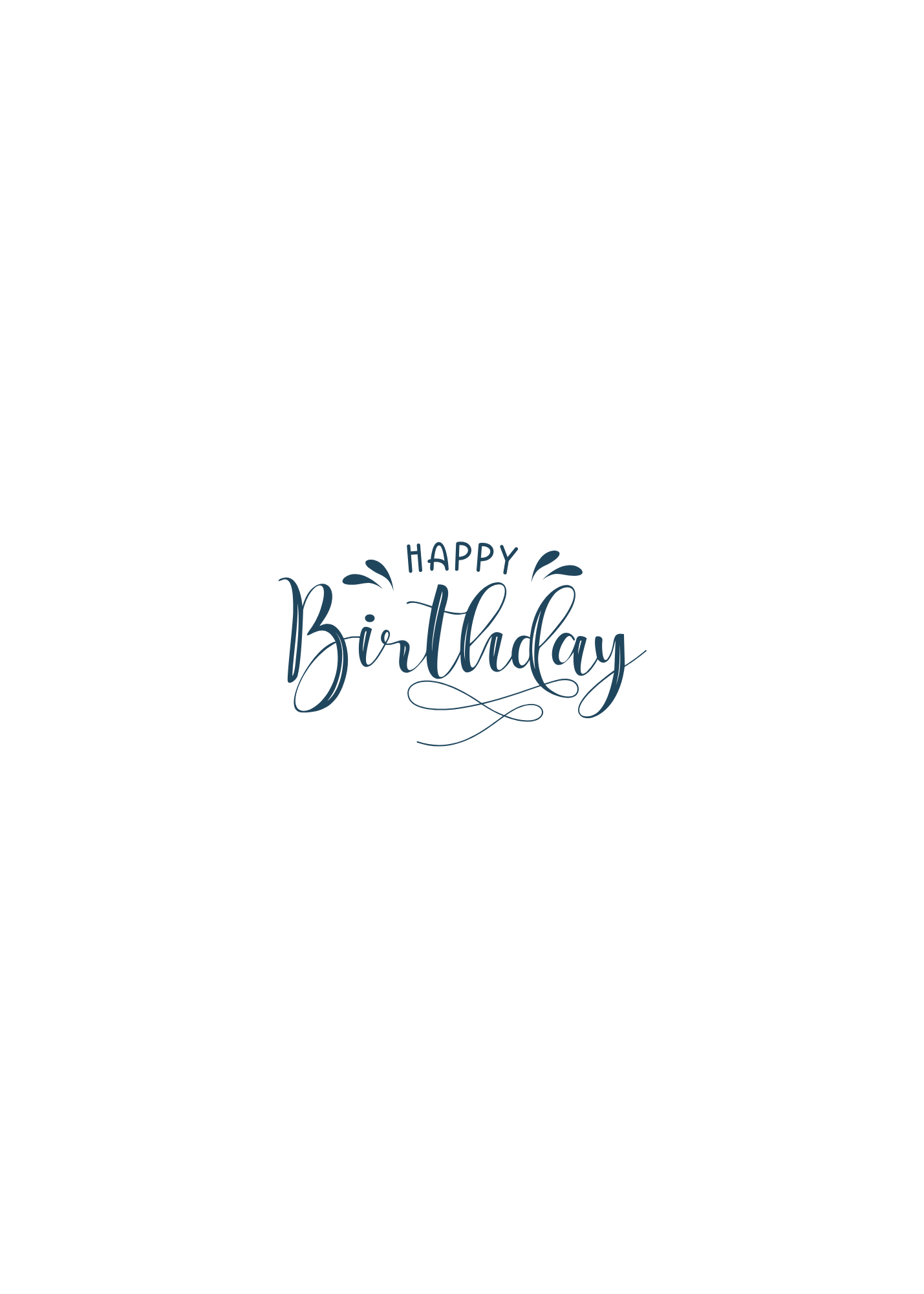 Happy Birthday – Cute Blue Bird Greeting Card