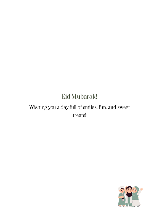 Happy Eid Mubarak Greeting Card – Cute Kids Edition