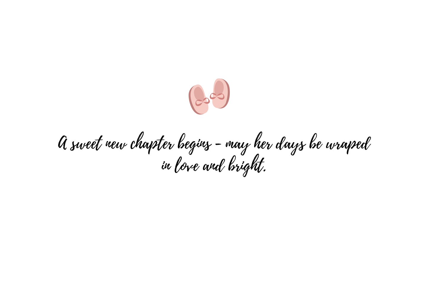 A Sweet New Chapter – New Baby Girl Greeting Card