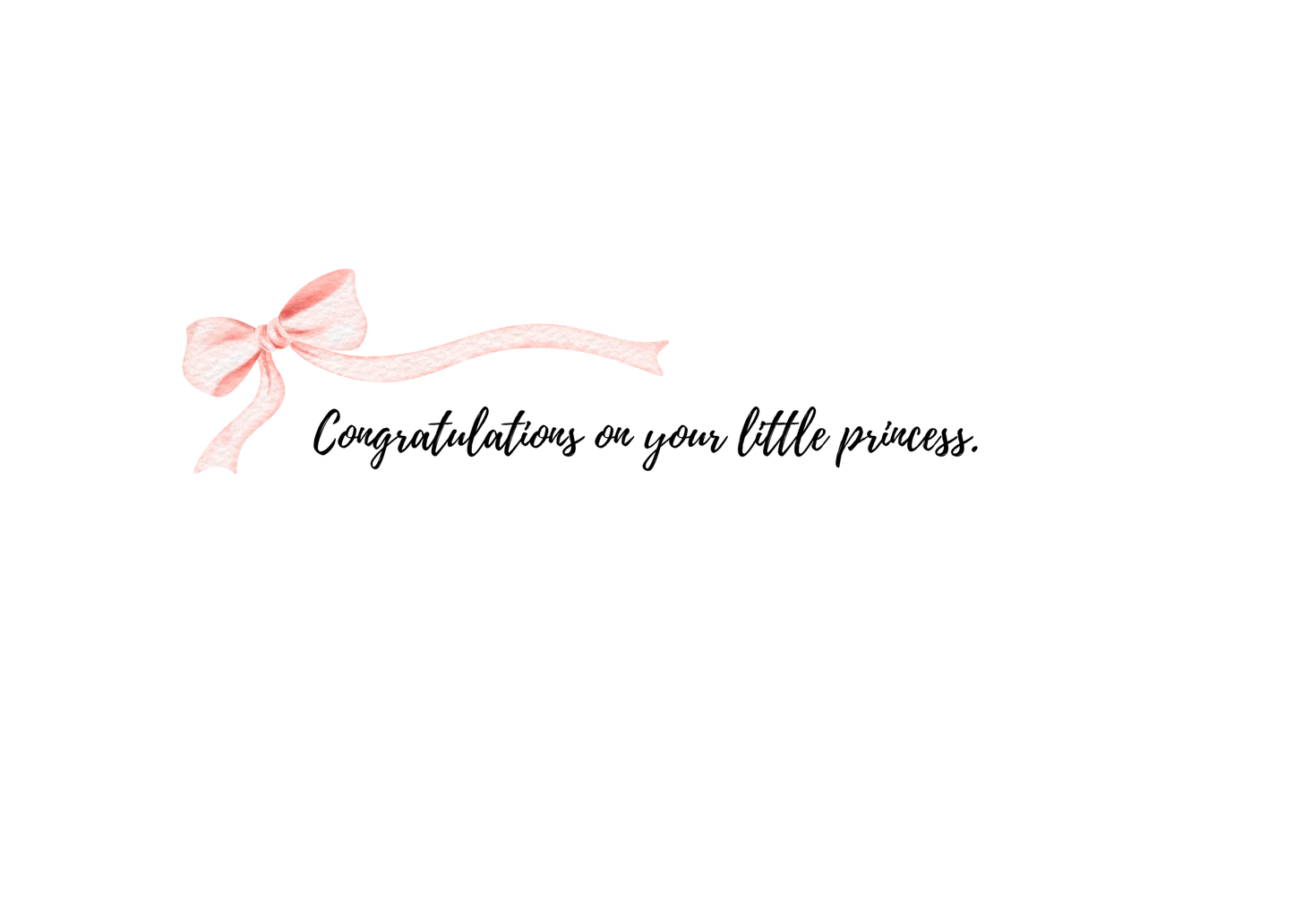 ✨ A Precious Little Girl – New Baby Girl Greeting Card | Stork & Pink Bow Design
