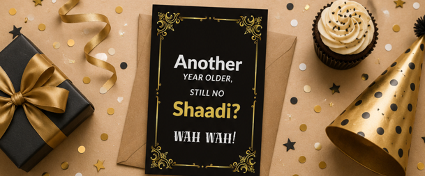Another Year Older, Still No Shaadi? – Funny Desi Birthday Card