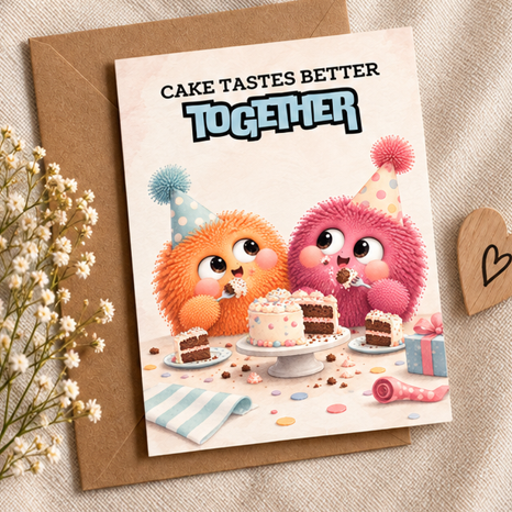Cake Tastes Better Together – Cute Birthday Card