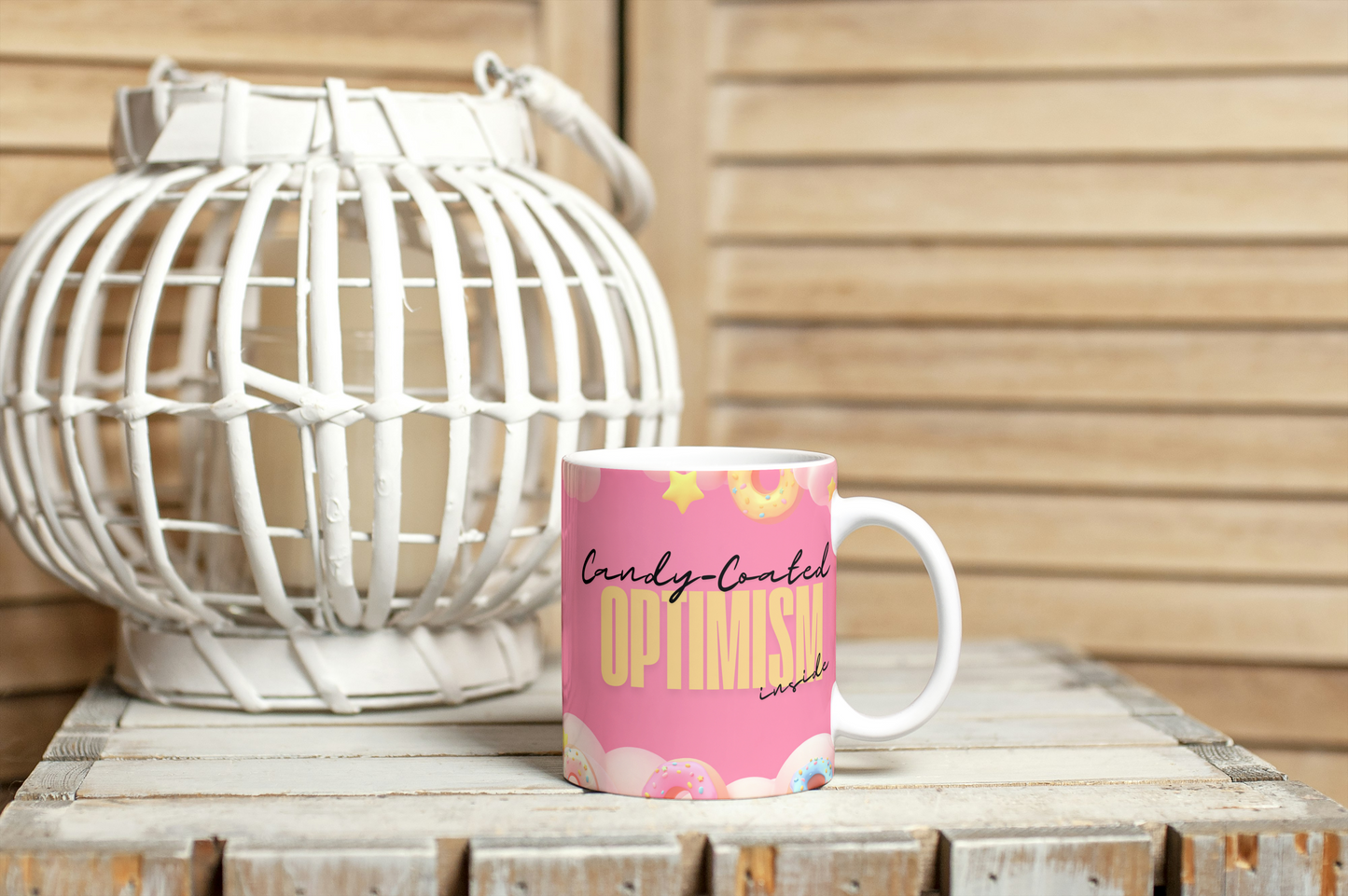 Candy-coated optimism inside