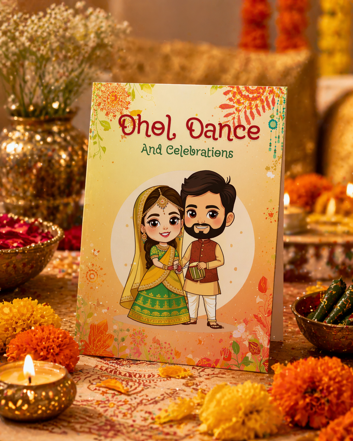 Funny Desi Wedding Card | Dhol, Dance & Celebrations