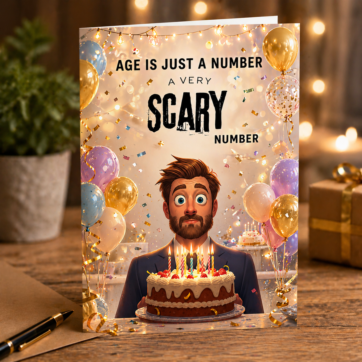 Age Is Just a Number… A Very Scary Number – Funny Birthday Card