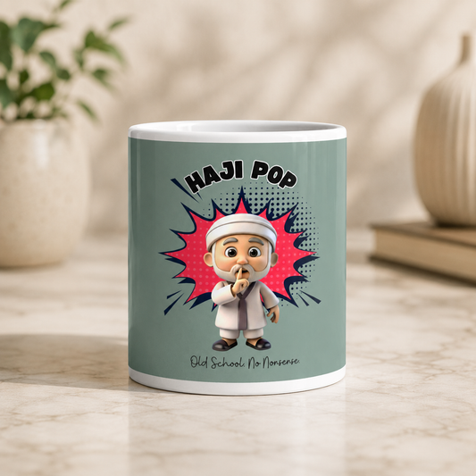 Haji Pop Mug – Old School No-Nonsense Character Ceramic Mug