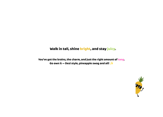 Good Luck with a Side of Pineapple Swag – Funny Good Luck Greeting Card