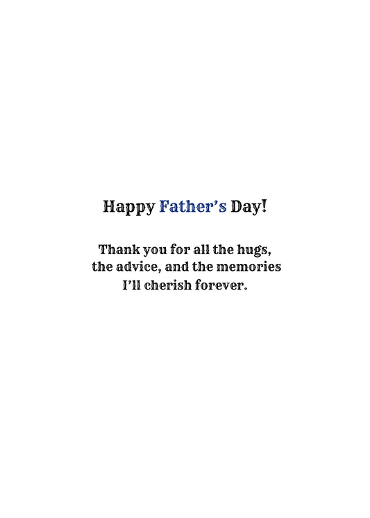 Minimalist Happy Father’s Day Greeting Card – Classic Hat & Mustache Design (5x7")