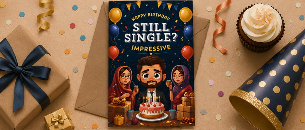 Happy Birthday, Still Single? Impressive – Funny Birthday Card