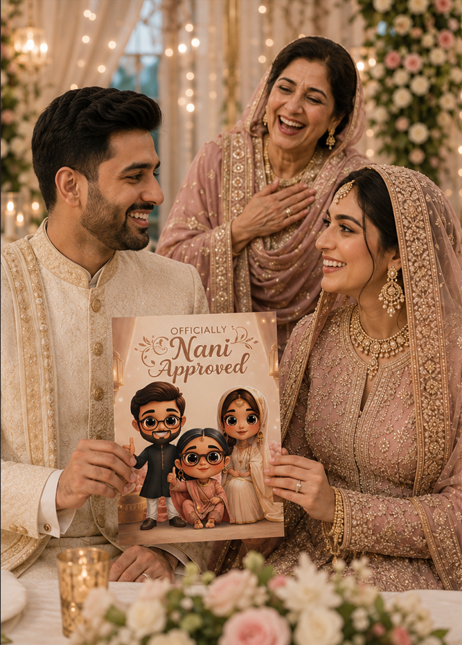 Officially Nani Approved Wedding Greeting Card