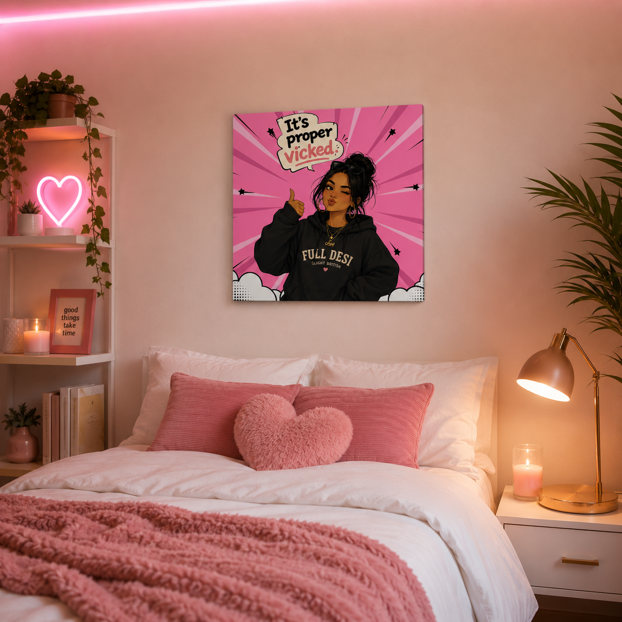 It’s Proper Vicked – Pink Edition Canvas Print