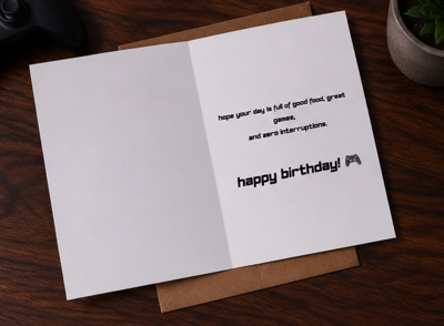 Level Up Your Birthday – Funny Gamer Birthday Greeting Card g