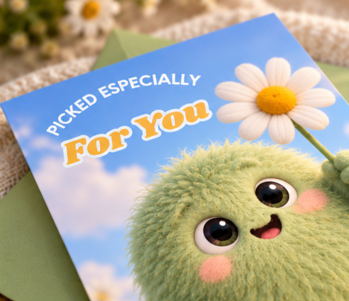 Picked Especially For You – Cute Friendship Greeting Card