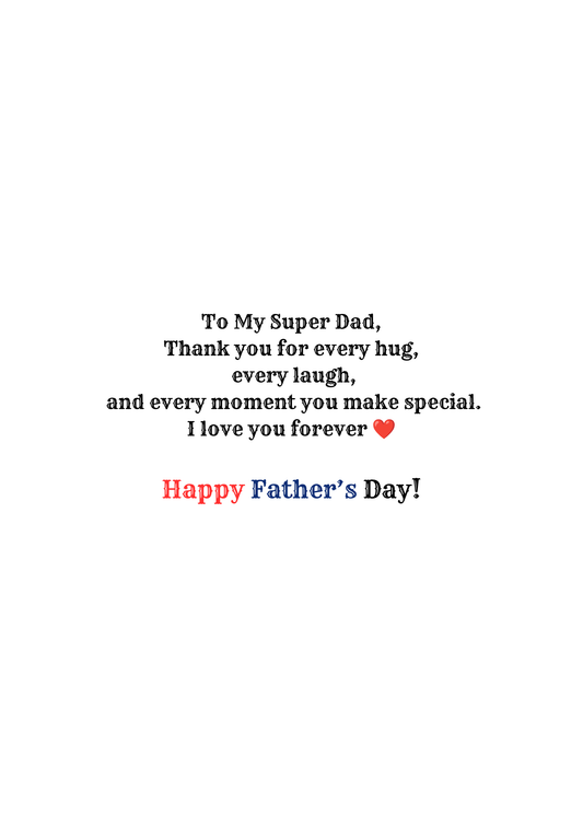 Super Dad Father’s Day Greeting Card – My Forever Hero Card