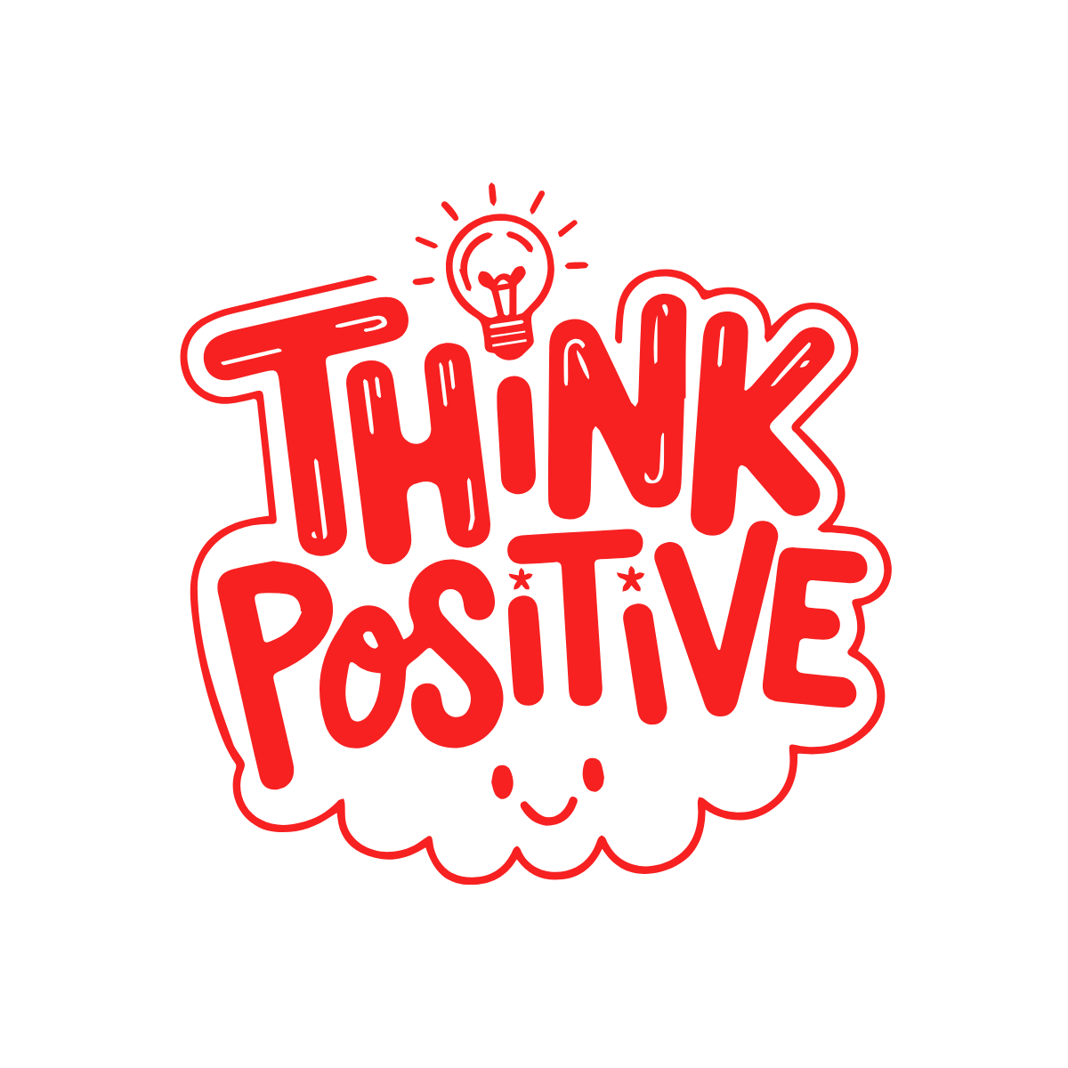 💡 Think Positive – Fridge Magnet
