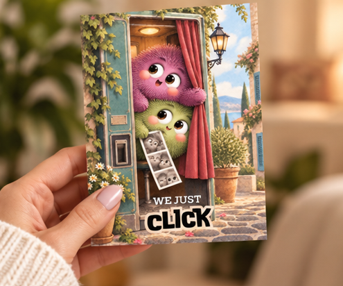 We Just Click – Cute Best Friend Greeting Card