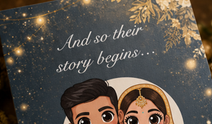 And So Their Story Begins – Desi Wedding Congratulations Card