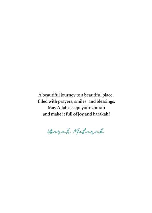 Kids Umrah Mubarak Card – Cute Islamic Greeting Card for Children (5x7")