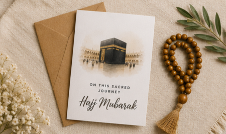 On This Sacred Journey – Hajj Mubarak Greeting Card