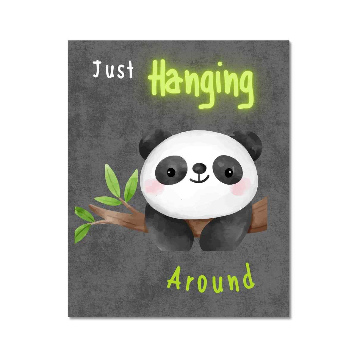Cute Panda Just Hanging Around Poster