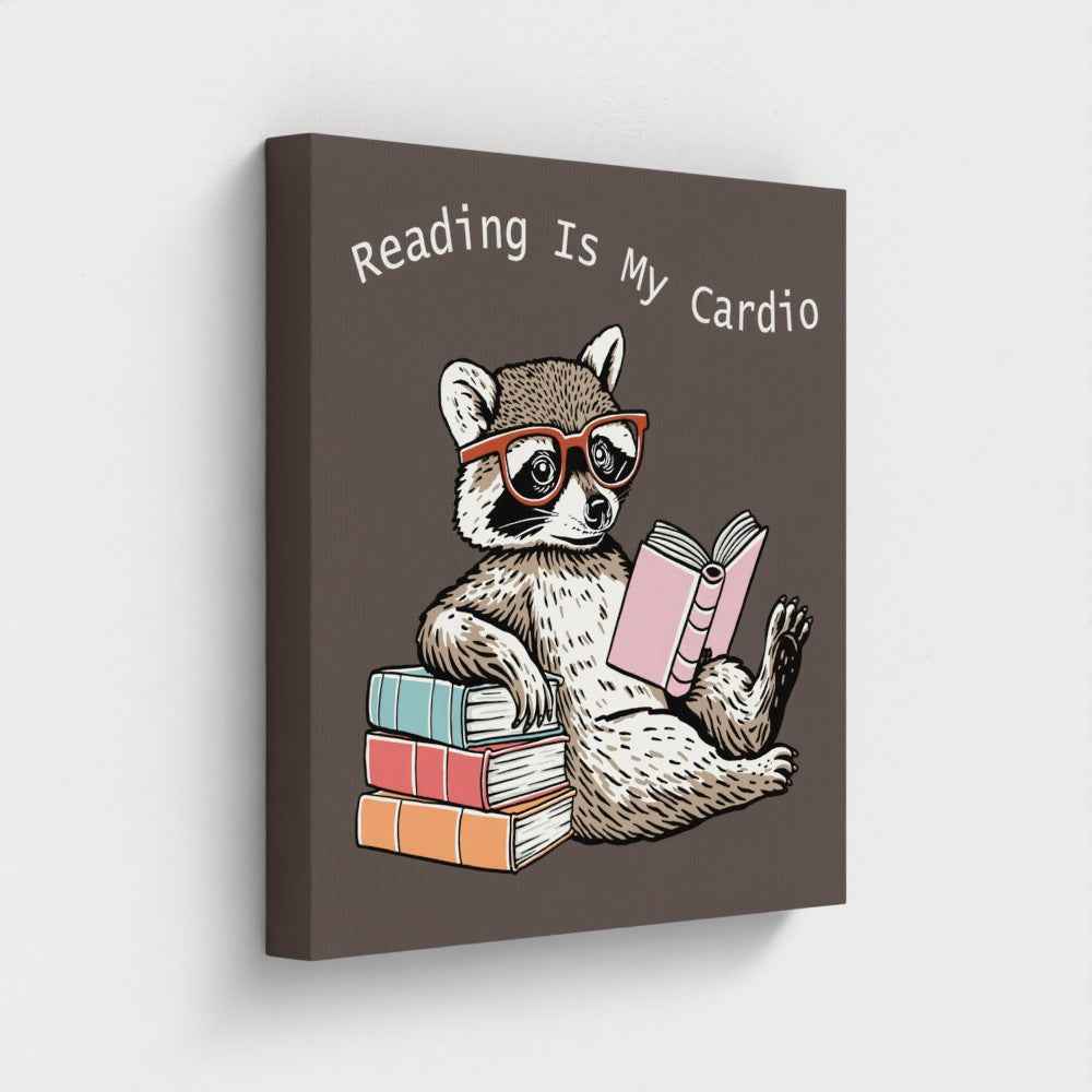 Reading Is My Cardio – Canvas Print (18"x18")