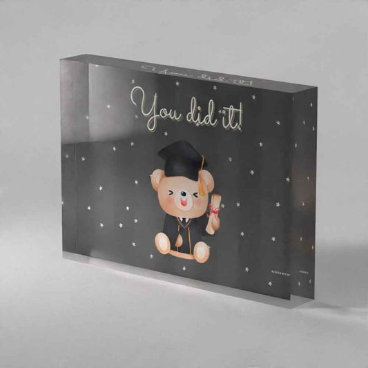 You Did It- Graduation Acrylic Prism (5x7)