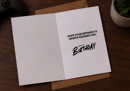 Shhh… Gamer Mode Activated – Funny Gaming Birthday Greeting Card