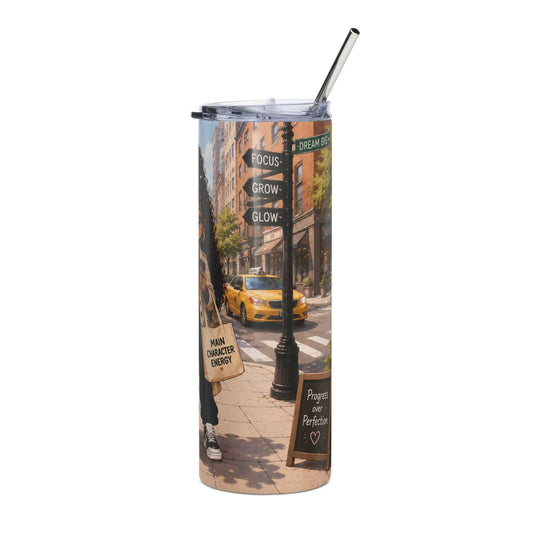 Brown Girl Chaos City Life Stainless Steel Tumbler