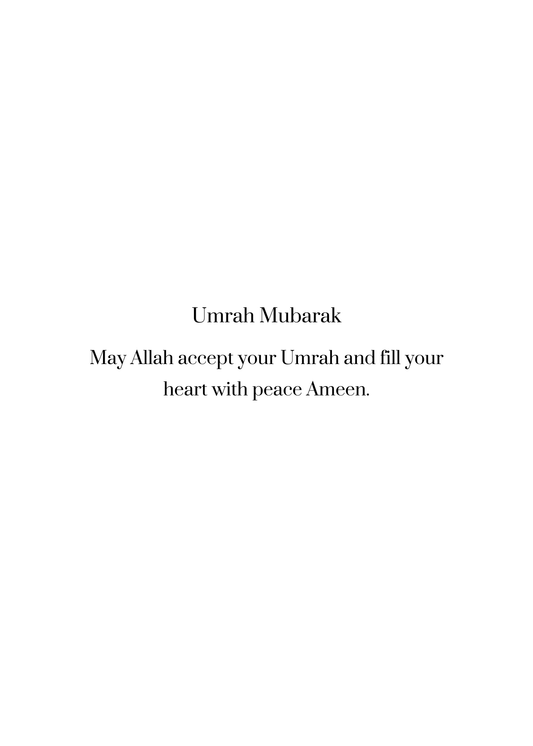 Umrah Mubarak Islamic Greeting Card