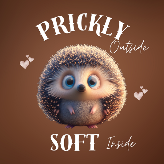 Prickly Outside, Soft Inside – Hedgehog Canvas Print