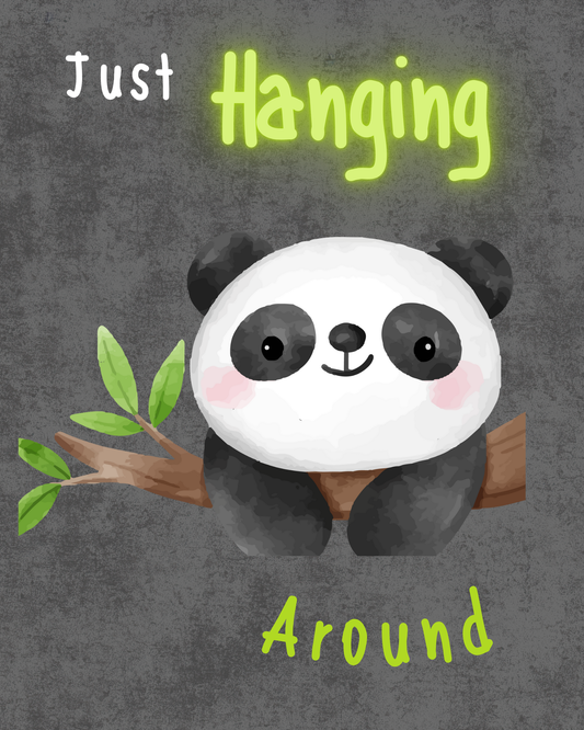 Cute Panda Just Hanging Around Poster