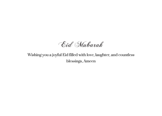 Eid Mubarak Greeting Card – Elegant Mosque & Crescent Moon Design