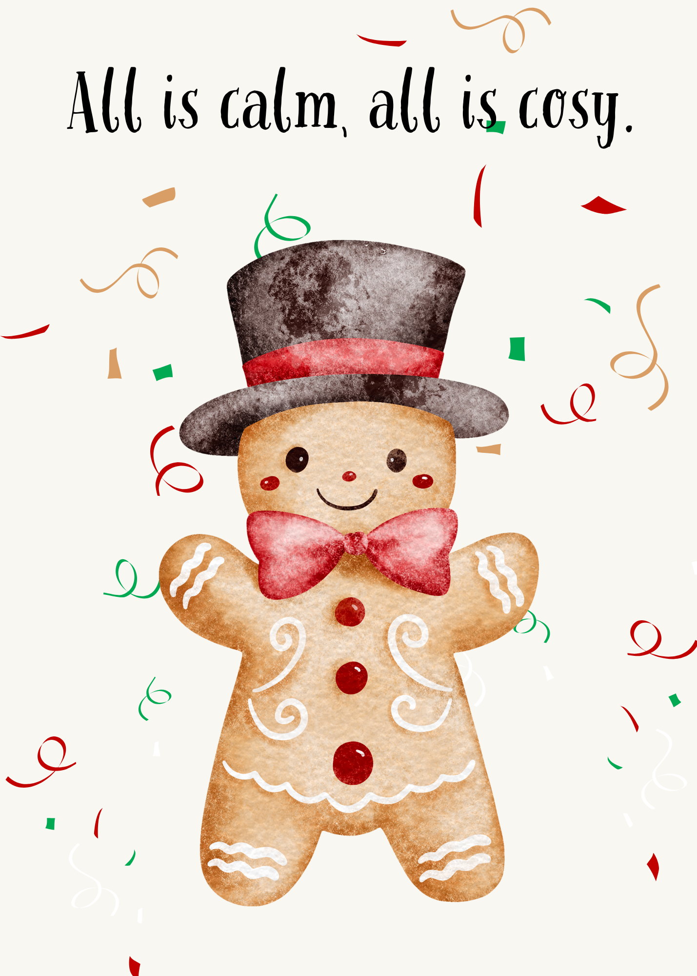 All is  calm, all is cosy- festive greeting cards