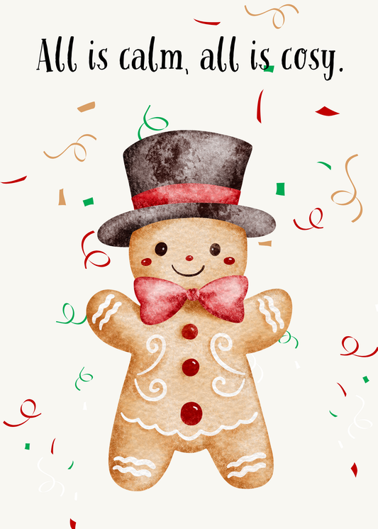All is  calm, all is cosy- festive greeting cards