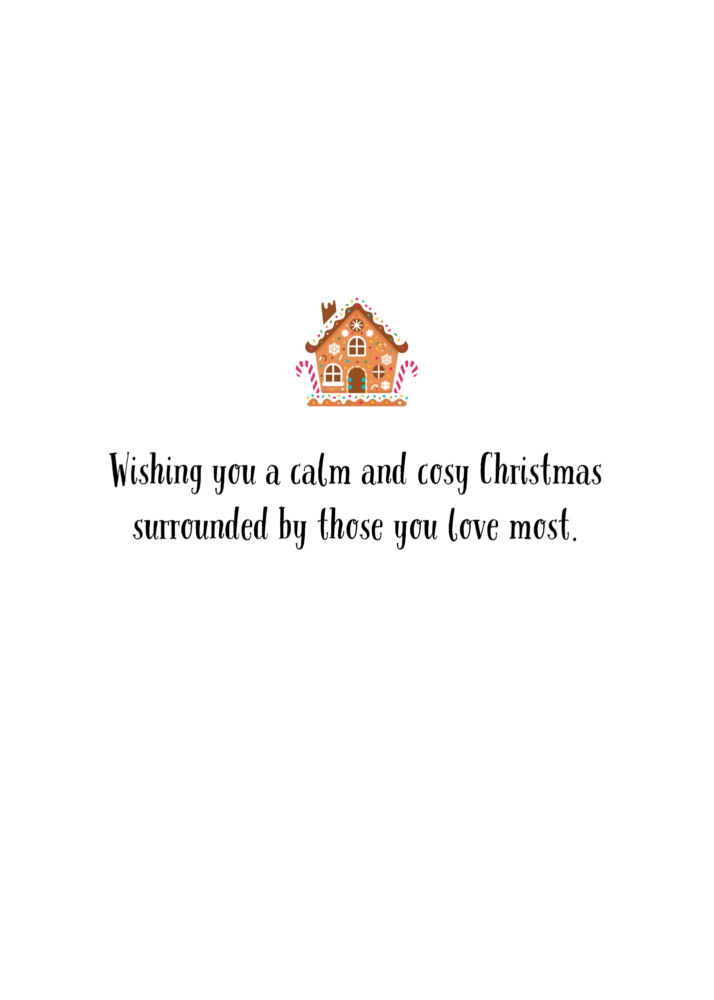 All is  calm, all is cosy- festive greeting cards