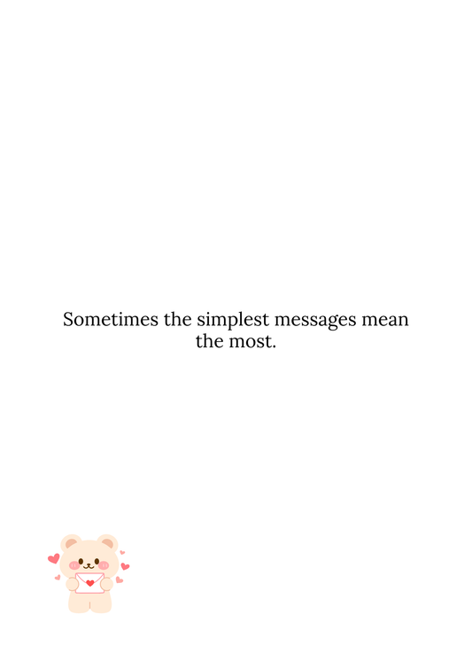 A Small Note with a Big Heart – Cute Bear Balloon Card