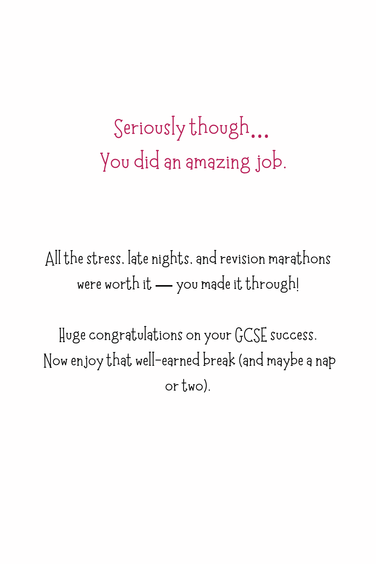 You Survived GCSEs - Now Breathe