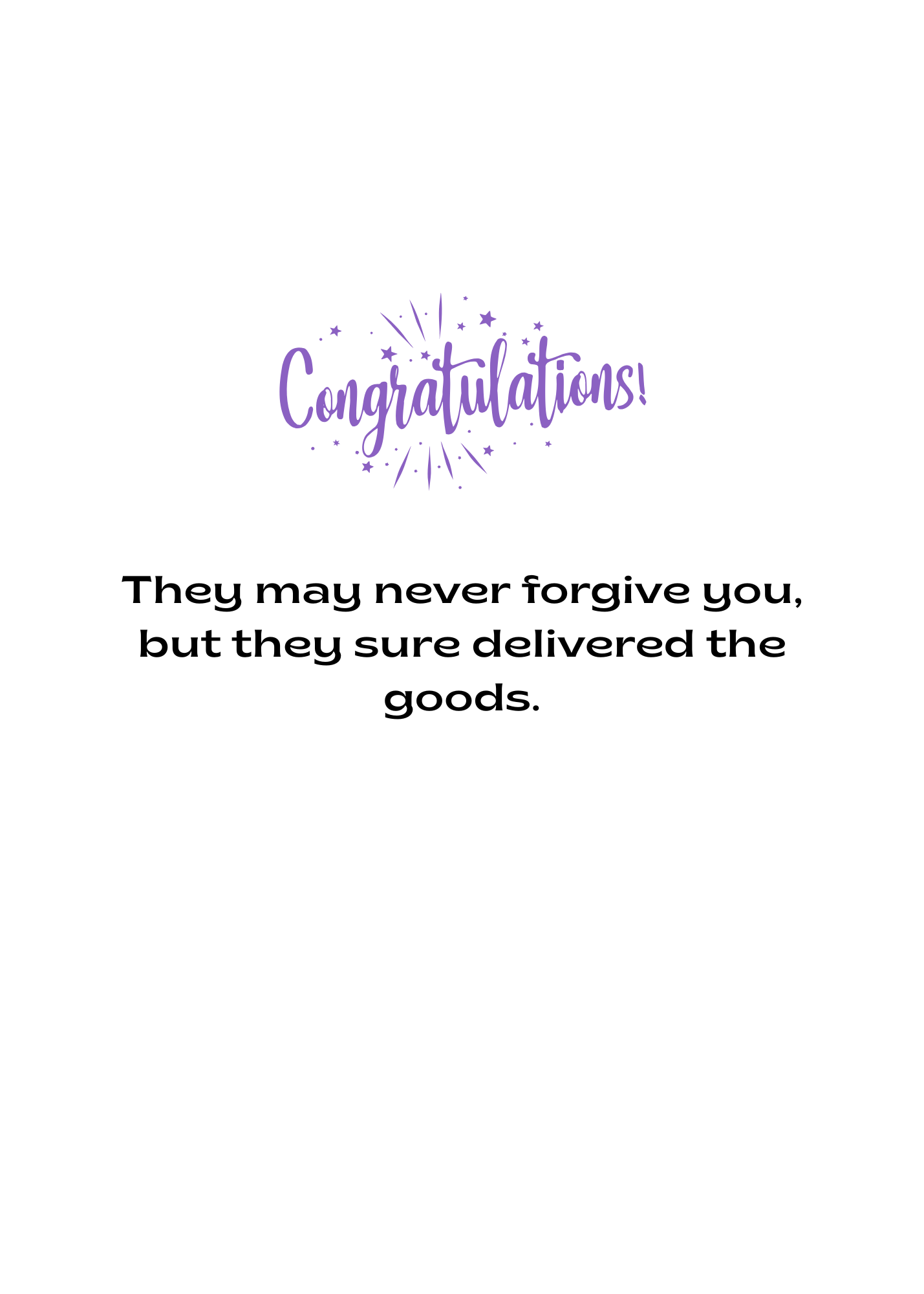 Congrats! You're Brain Cells Worked Overtime