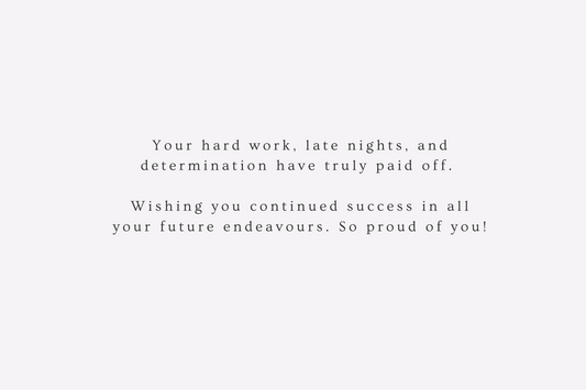 Congratulations, You deserve It