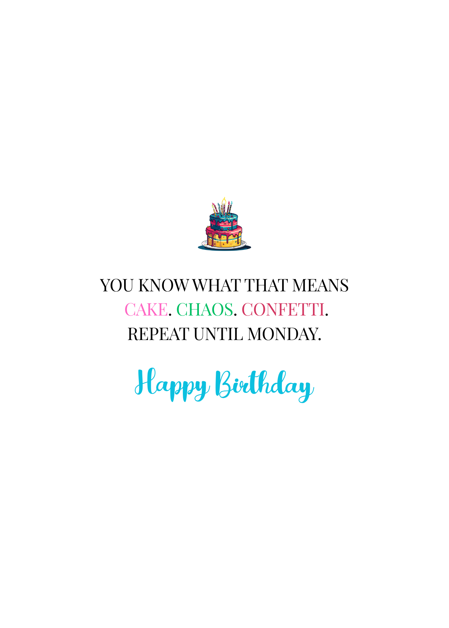 Let’s Party Like It’s Your Birthday (Oh Wait…) – Funny Birthday Card