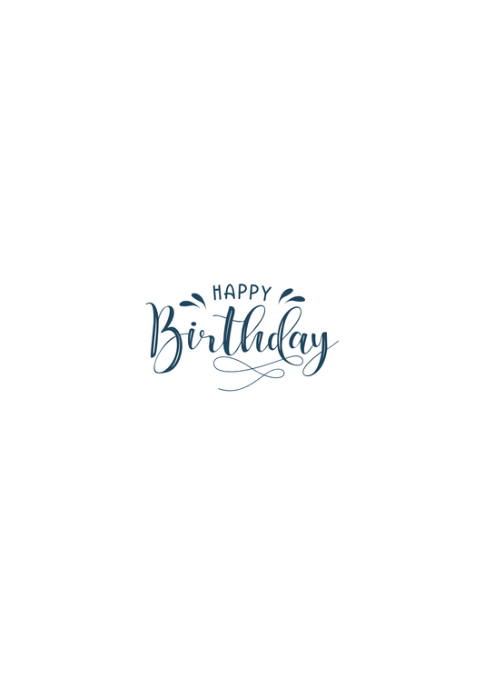Happy Birthday – Cute Blue Bird Greeting Card