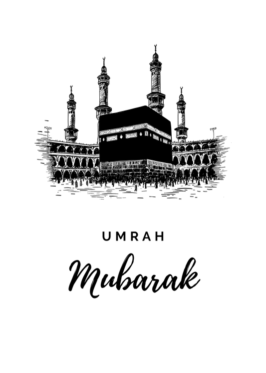 Umrah Mubarak Islamic Greeting Card