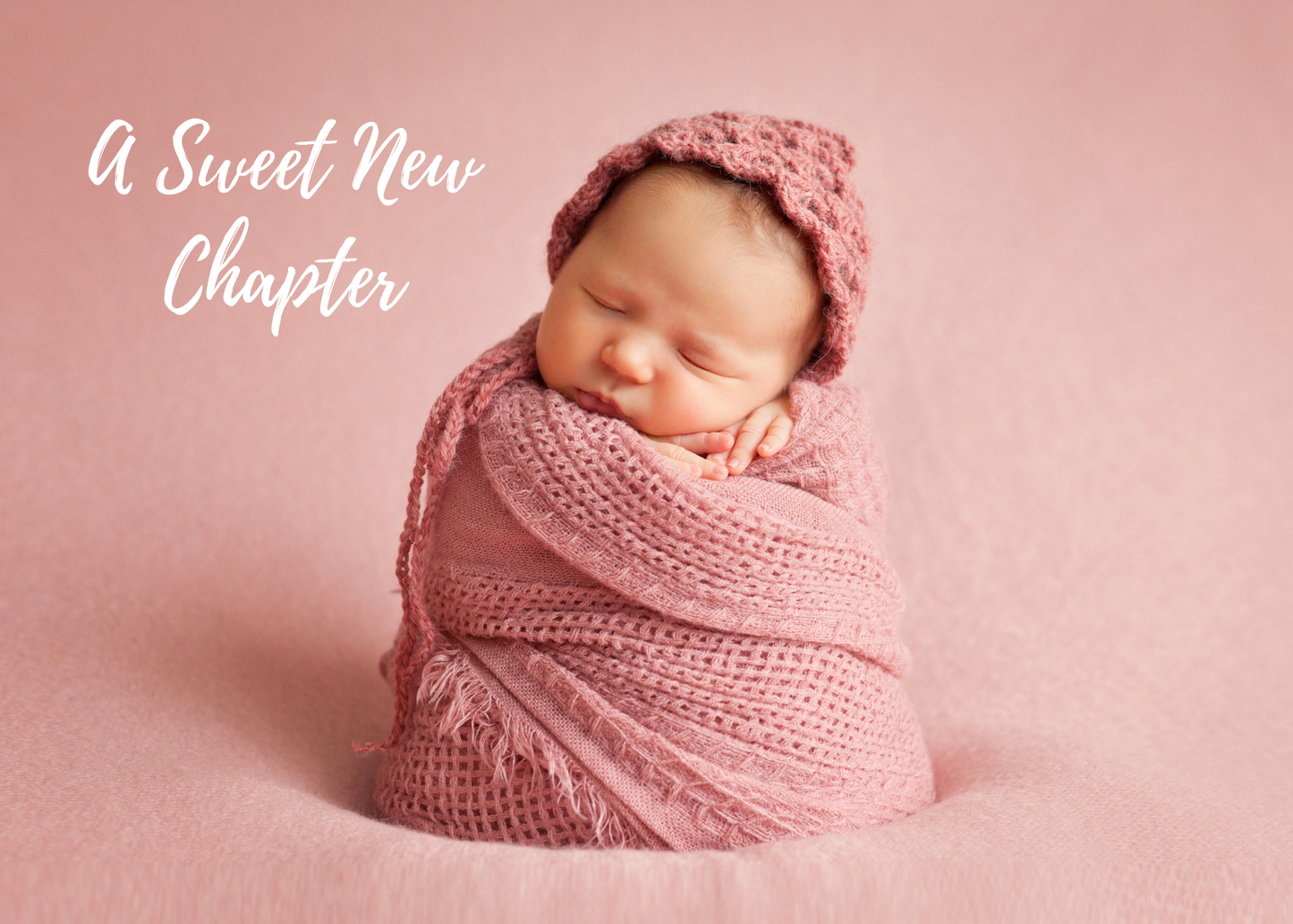 A Sweet New Chapter – New Baby Girl Greeting Card