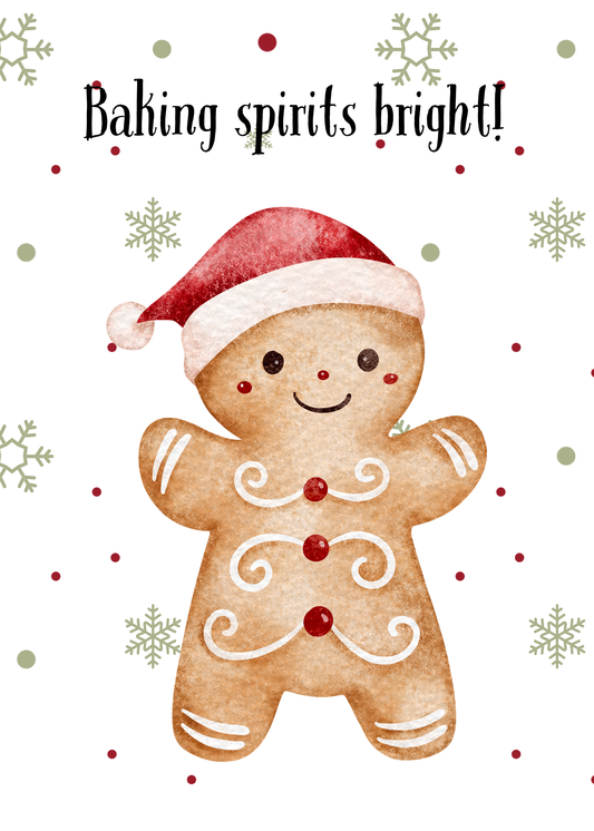 Baking Spirits Bright- Christmas Greeting Card