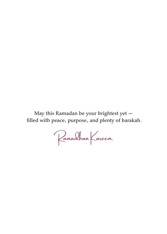 Ramadan Mubarak Greeting Card – Vibrant Lantern & Mosque Design