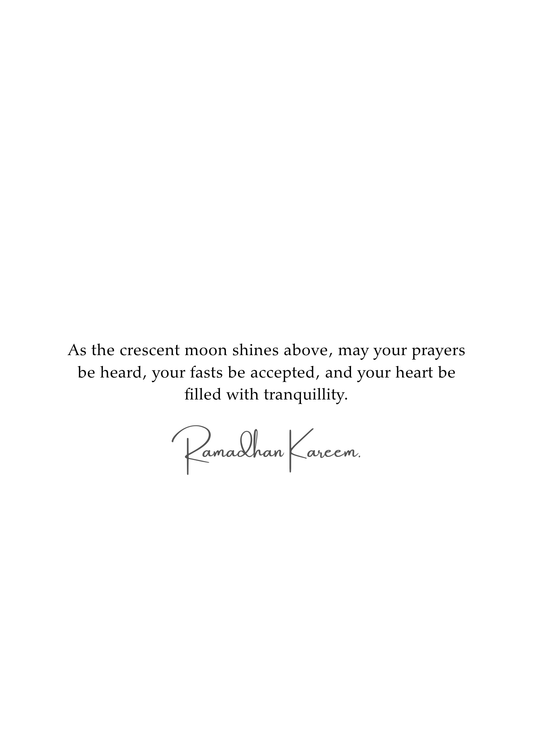 Luxury Ramadan Kareem Greeting Card – Arabic Calligraphy & Lantern Design