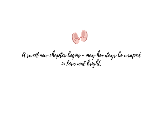 A Sweet New Chapter – New Baby Girl Greeting Card