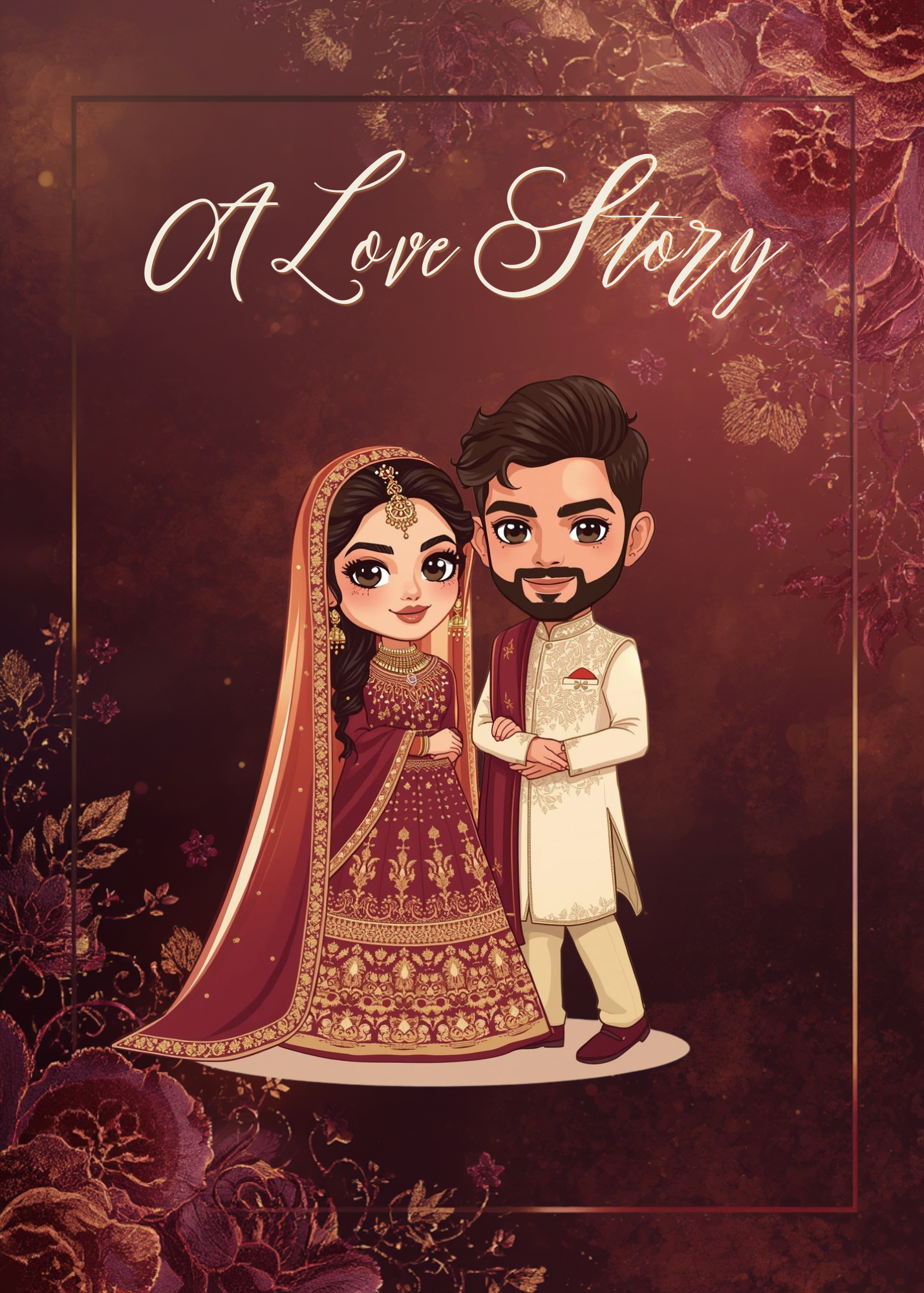 Wedding Congratulations Card | A Love Story Desi Wedding Card